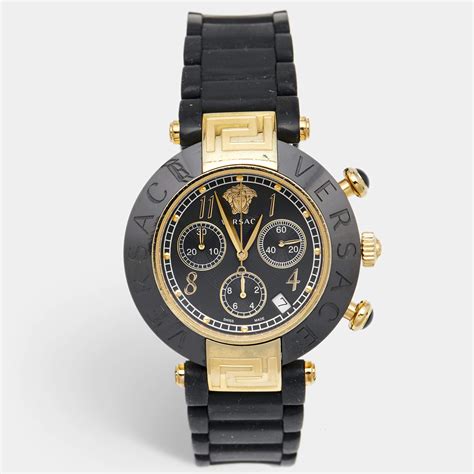 versace reve black ceramic chronograph watch|Versace watches near me.